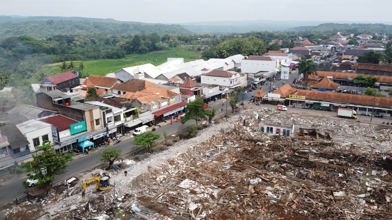 Pantauan Udara Pembongkaran Pasar Karanggede Boyolali