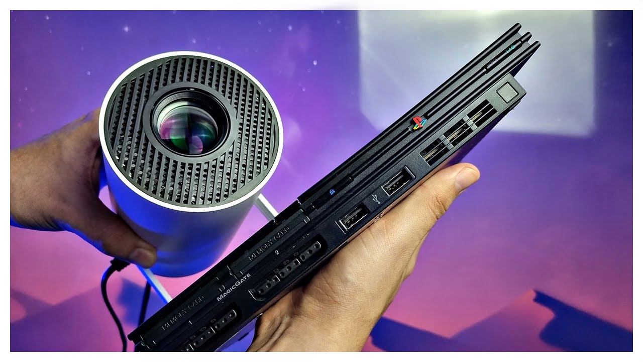 TESTEI O Playstation 2 no projetor HY300 😱