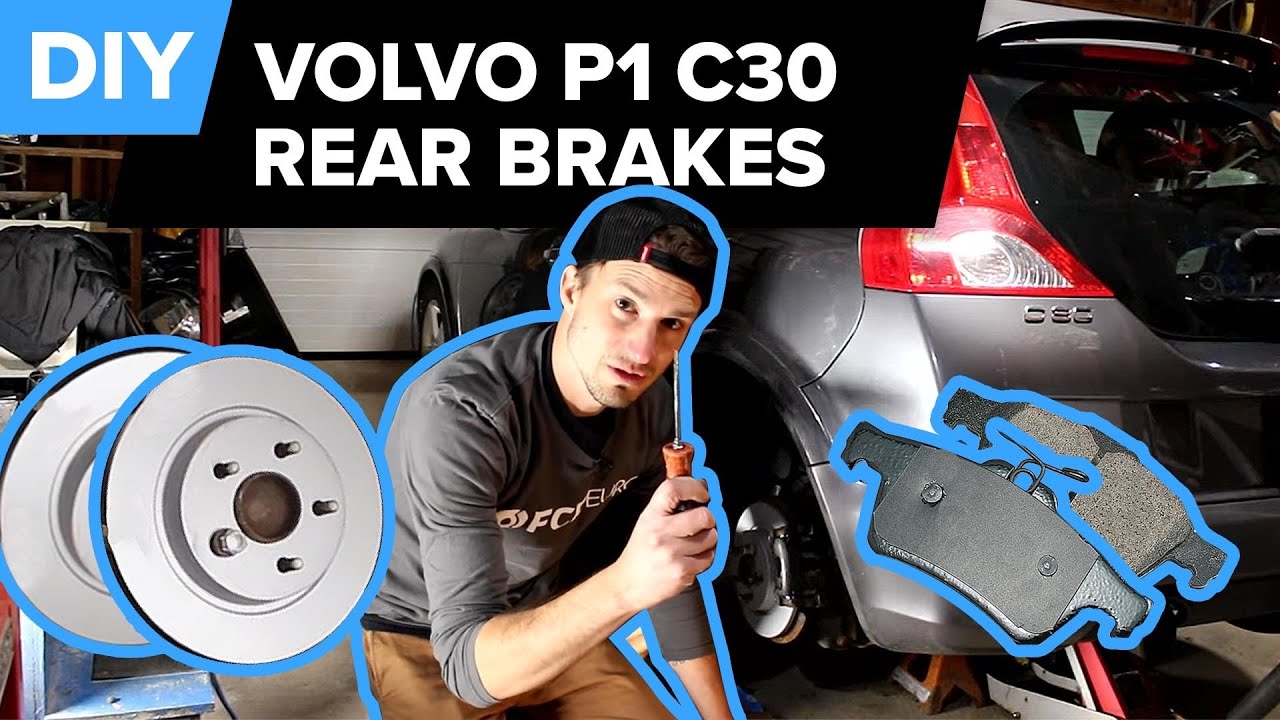 Volvo P1 C30 Rear Brake Pads & Disc Replacement & Fluid Flush DIY (S40, C70, V50)