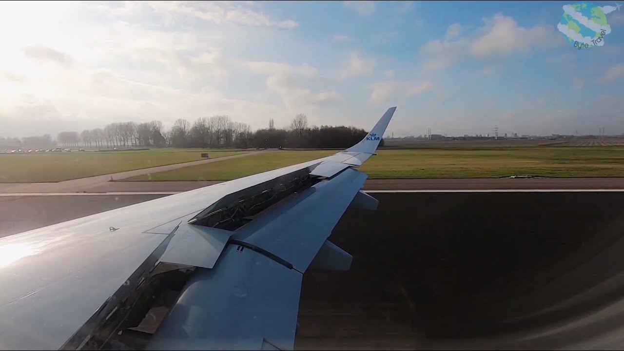 KLM Cityhopper Embraer 190 Misty and Gusty Approach/Landing at Amsterdam Schiphol from Bergen