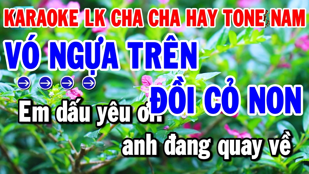 Karaoke Liên Khúc Tone Nam Nhạc Sống Cha Cha Dễ Hát | Vó Ngựa Trên Đồi Cỏ Non - Hỏi Vợ Ngoại Thành