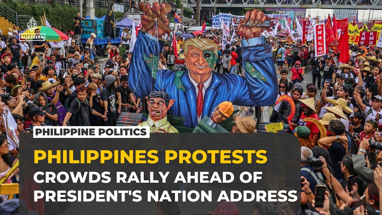 Philippine President Marcos faces protests ahead of State of the Nation Address