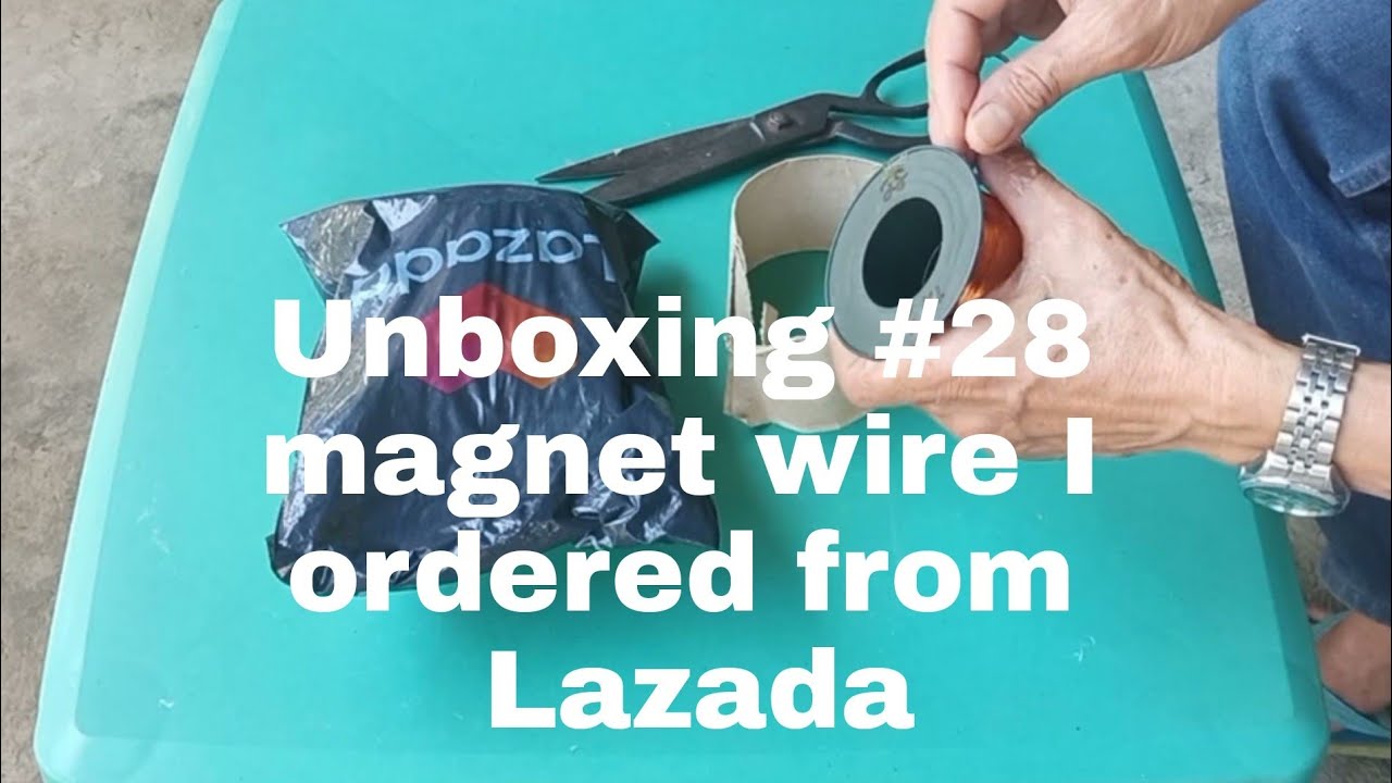 Unboxing magnet wire for hand drill motor rewinding.