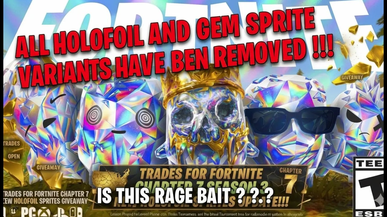 В игре Fortnite отключены и удалены все голографические и драгоценные спрайты, исправление ошибки...