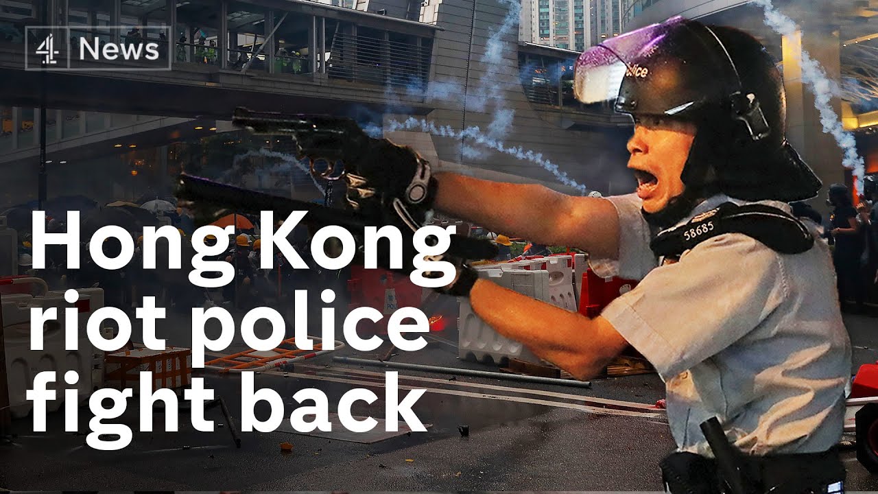 Hong Kong: Police fire live round for first time as violence intensifies
