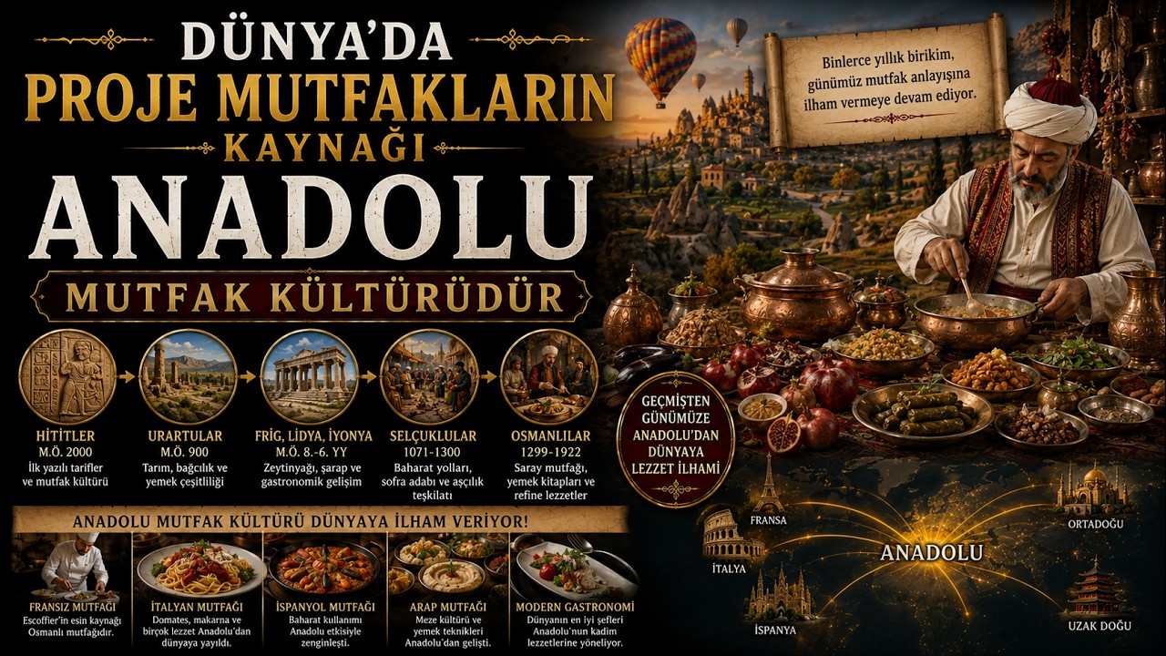 Dünya'da Proje Mutfakların Kaynağı Anadolu Mutfak Kültürüdür