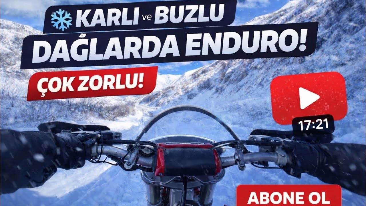 ❄️ Karlı veBuzluDağlardaEnduroMücadelesi! Sınırlar Zorlandı! 🏍️#Enduro#KarlıDağlar #BuzluYol