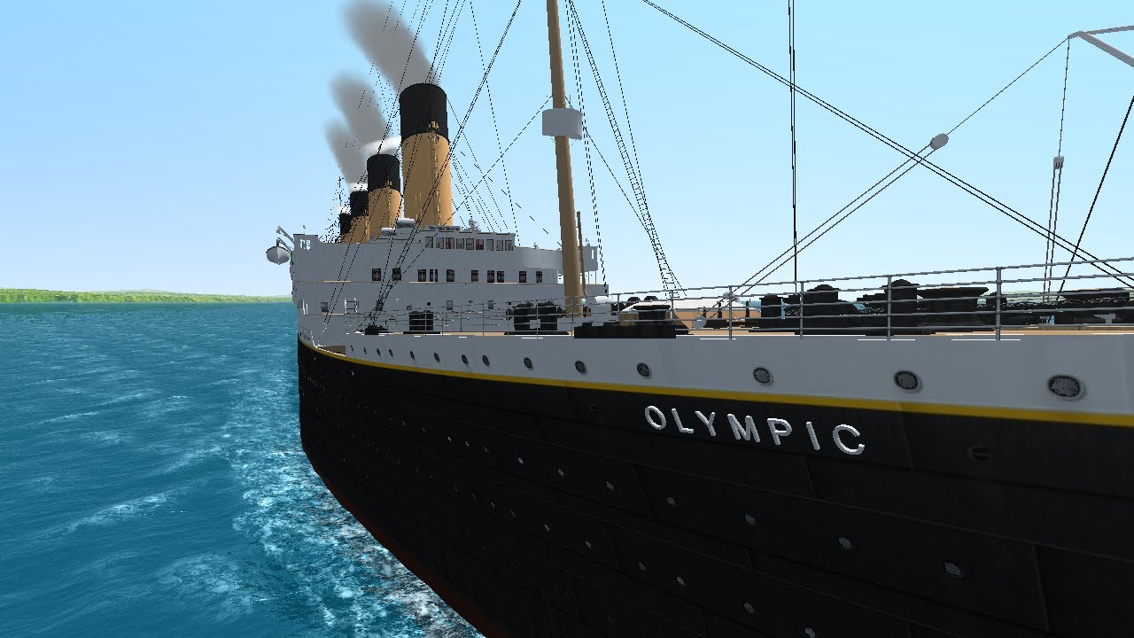 RMS Olympic 1911 - Sailing out of Southampton Harbor w/ interiors