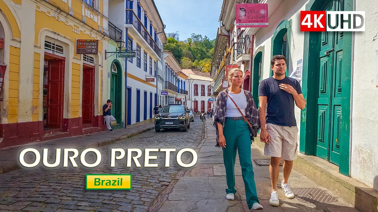 🇧🇷 Walking in Ouro Preto — The Gold Capital of Brazil — Minas Gerais — 2025 【 4K UHD 】
