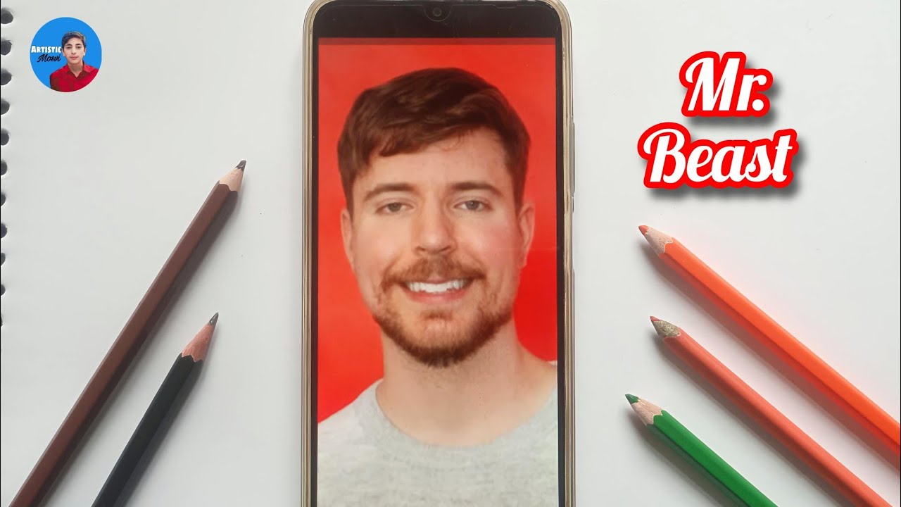 How To Draw Mr. Beast || Color Pencil Sketch || Artistic Mosvi 