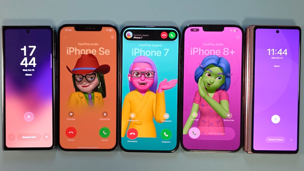 two alarm clock+ three facetime incoming call & outgoing call iphone 12 13 15 pro max samsung zfold5