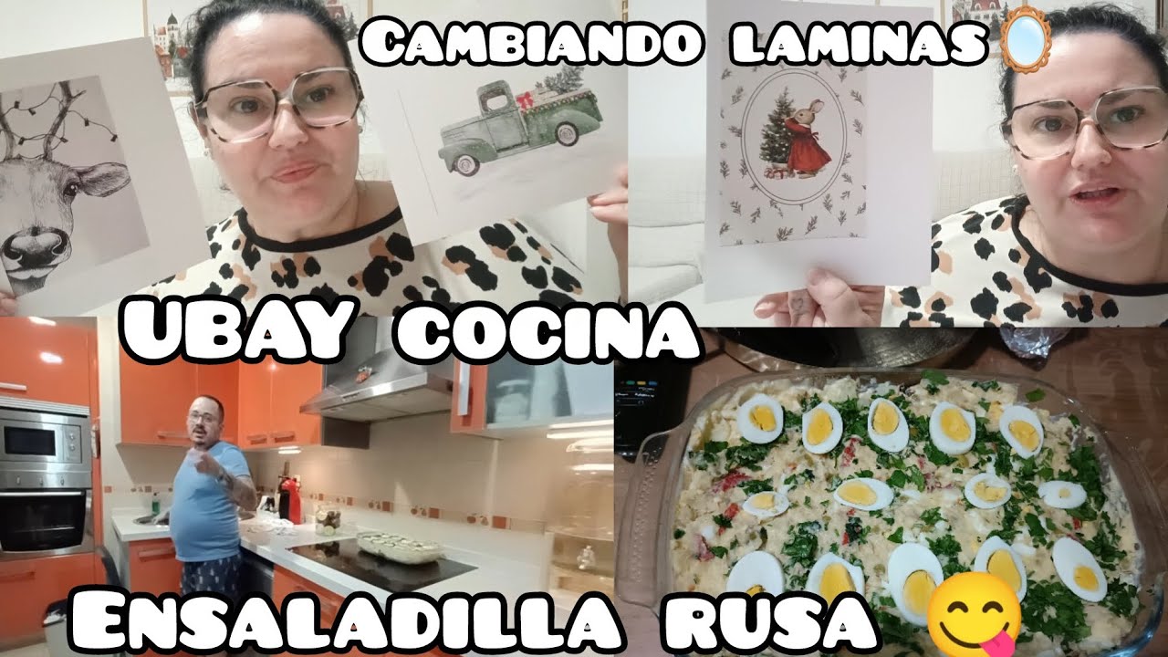 CAMBIANDO LAMINAS DE DECORACIÓN 🏠/UBAY COCINA 👨🏼‍🍳UNA GRAN ENSALADILLA RUSA 🎢😂
