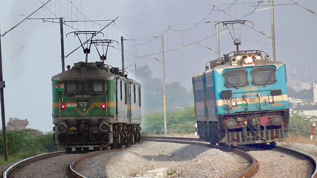 (16 in 1)LIGHT Moving Locomotives | HONK from Light Locos | Indian Railways