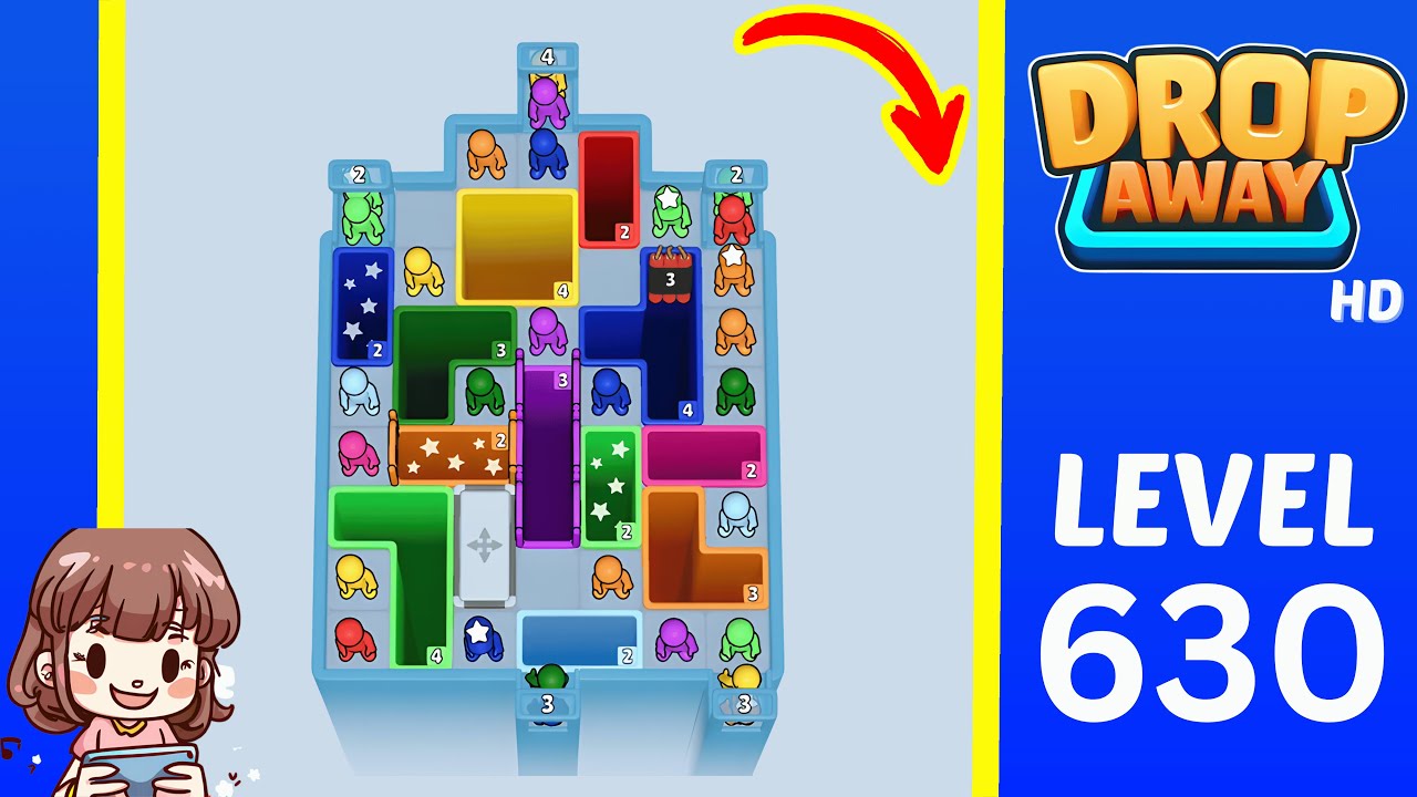 Drop Away Level 630 Solution Walkthrough