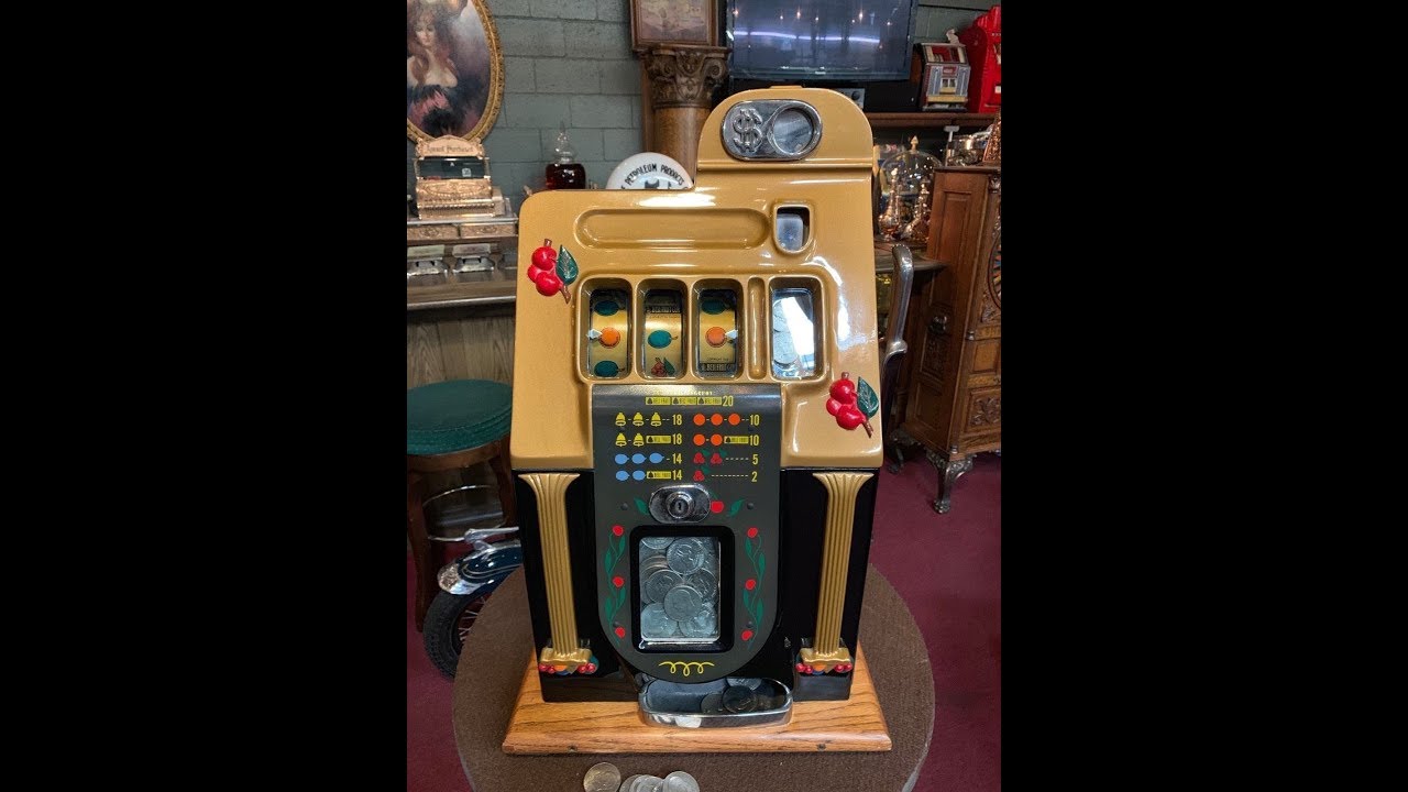1947 MILLS GOLDEN FALLS Dollar Slot Machine SOLD