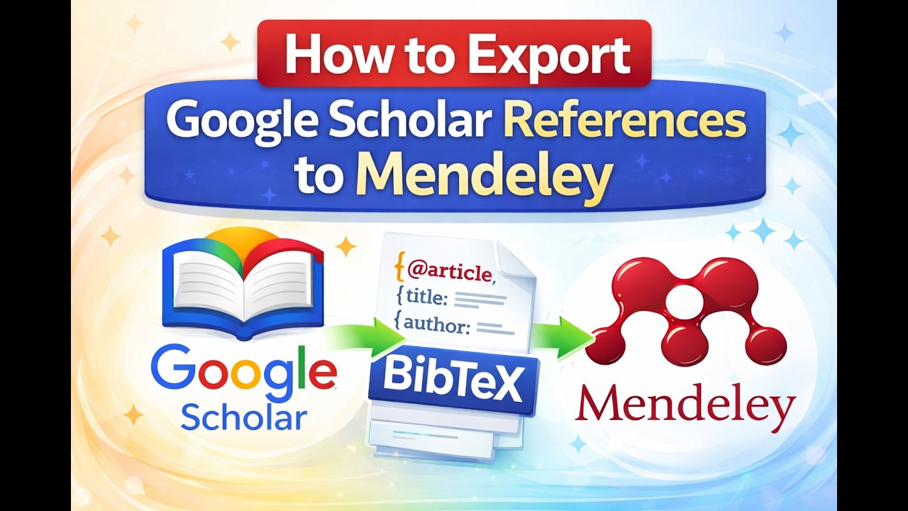 How to export references from Google Scholar to Mendeley Reference Manager