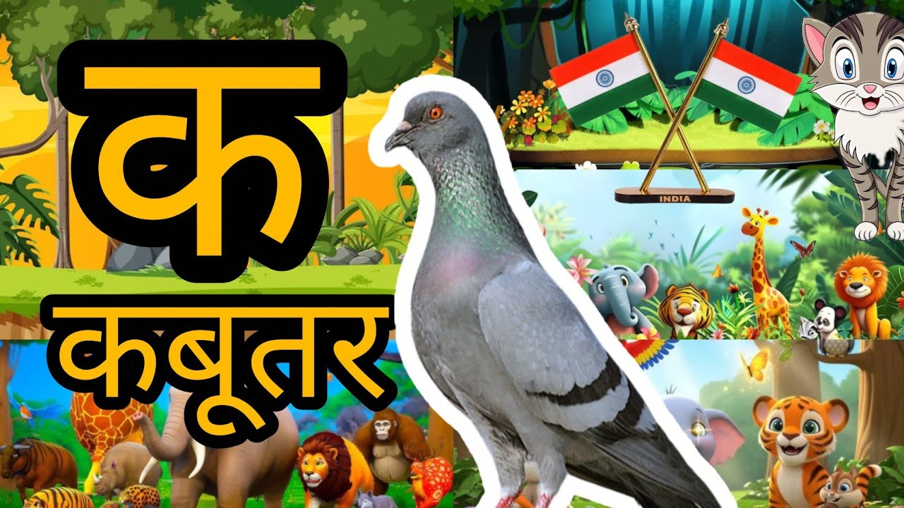 👉 क से ज्ञ तक हिंदी वर्णमाला 🧒 | Kids Learning Video | 3D Cartoon AI | Nursery Rhymes Hindi