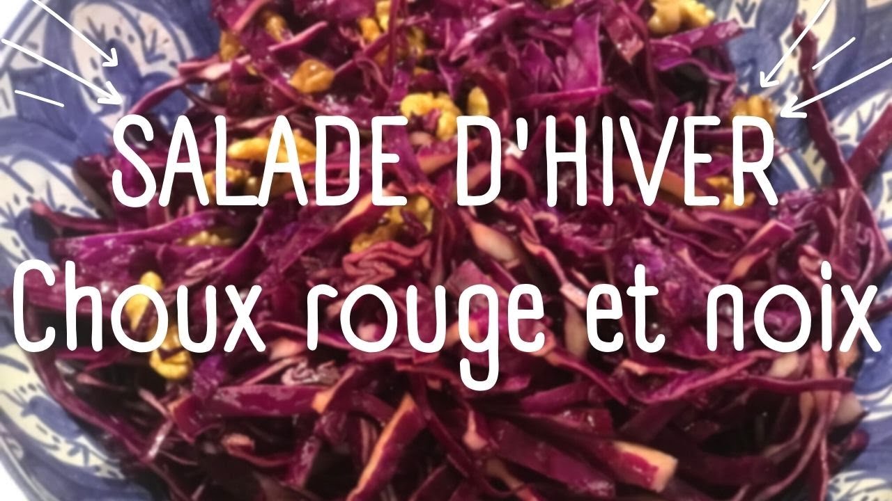 Superbe entrée de repas d'hiver - Salade de choux rouge