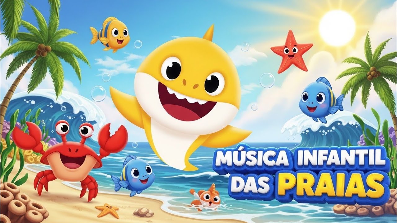 Músicas Infantis das Praias 🌴🏖️🦀 | Bebê Tubarão, Dança do Siri e Fundo do Mar 🎶 | Notas Brincantes