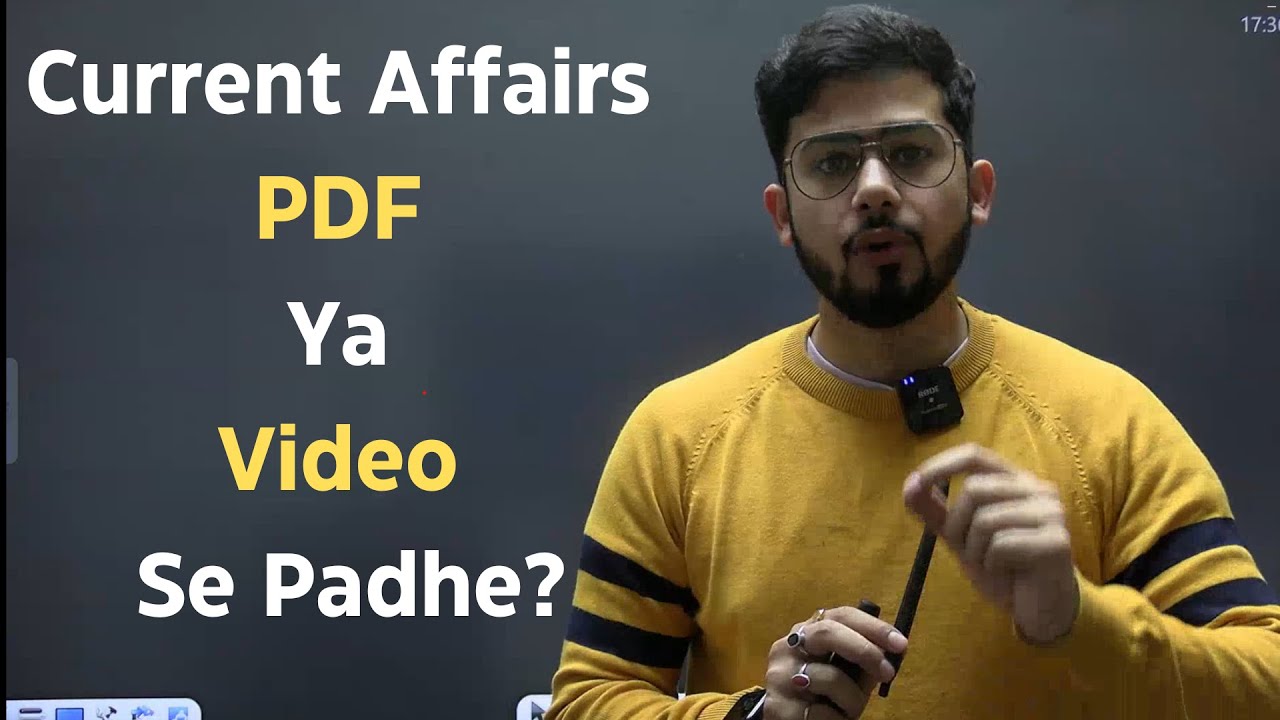 Current Affairs PDF se Padhe Ya Video Se? #seedhibaat #kushpandeycurrentaffairs #yesofficer