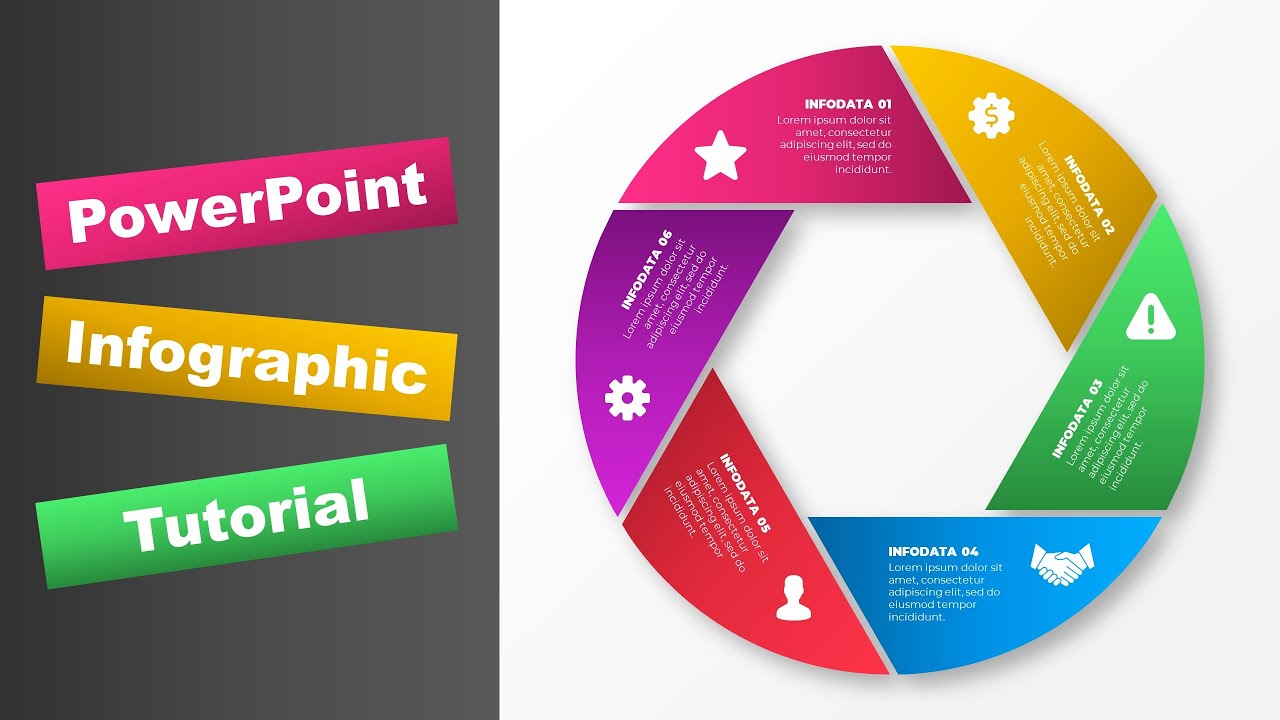 Create Simple and Unique Circle Infographic - PowerPoint Tutorial For Beginners