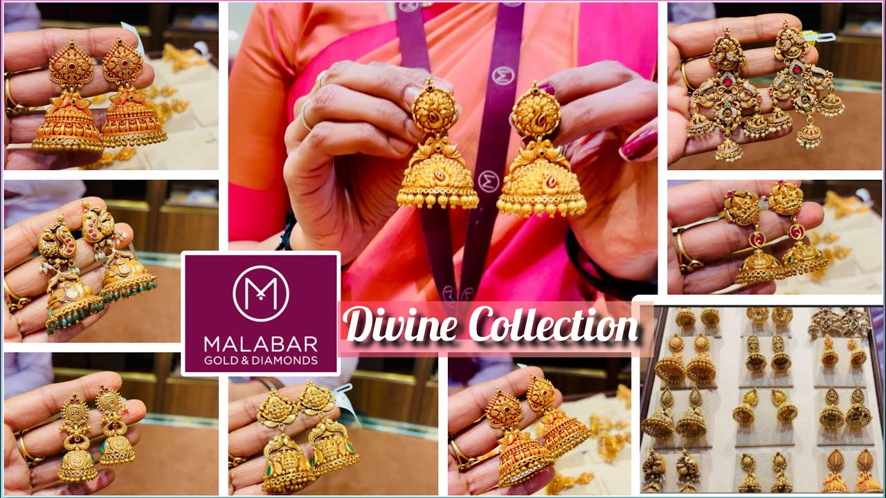 #2025 Malabar Gorgeous 22Kt Gold Jhumka From Divine Collection|Latest Gold Jhumka Designs with Price
