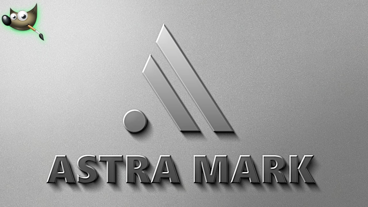 Astra Mark Logo Design in GIMP | 3D Metallic Logo Effect | GIMP Tutorial