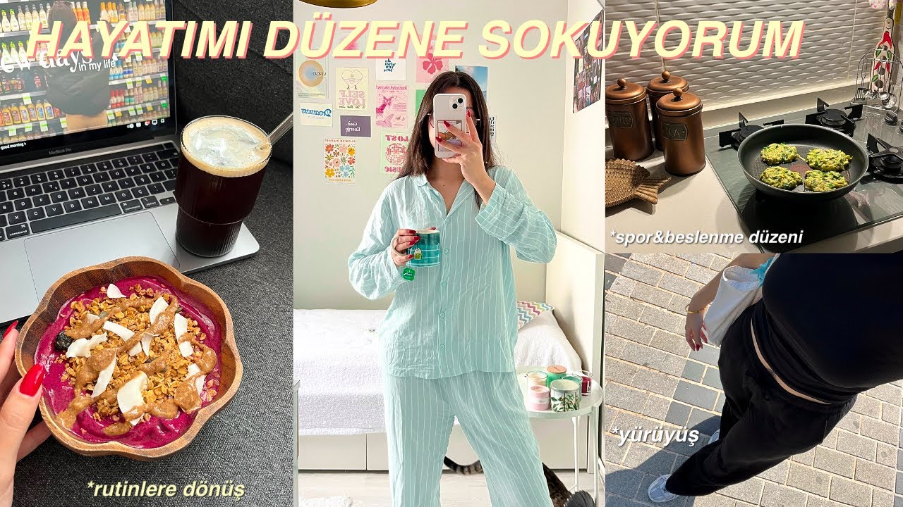 HAYATIMI DÜZENE SOKUYORUM 🤍 rutinlere dönüş, gelecek kaygısı, pilates, yeni alışkanlıklar