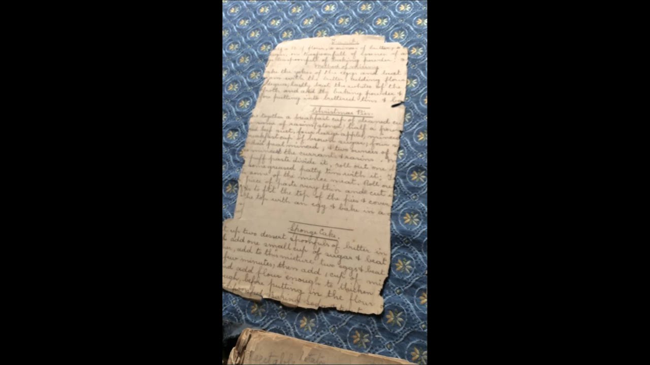 Video 1: OLD ANGLO-INDIAN RECIPE BOOK DATING BACK TO 1844 WITH COPPERPLATE HANDWRITING