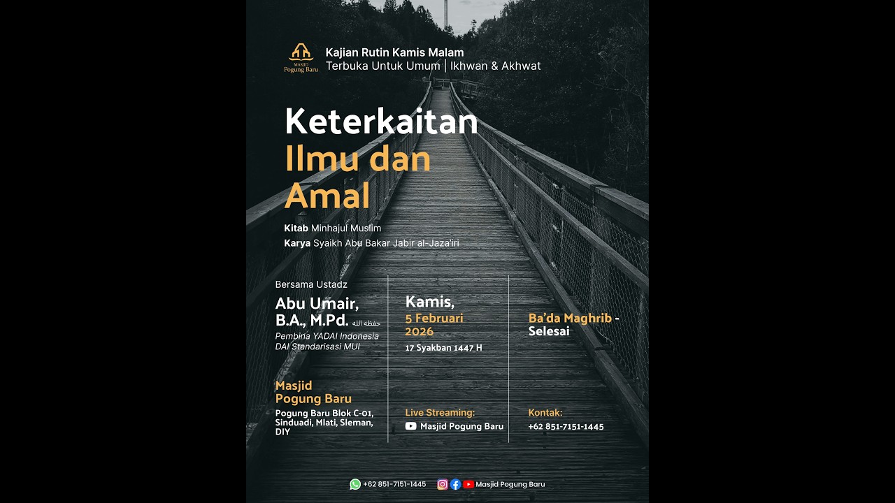 [LIVE] KAJIAN RUTIN KAMIS MALAM | USTADZ ABU UMAIR, B.A., M.Pd. Hafidzahullah