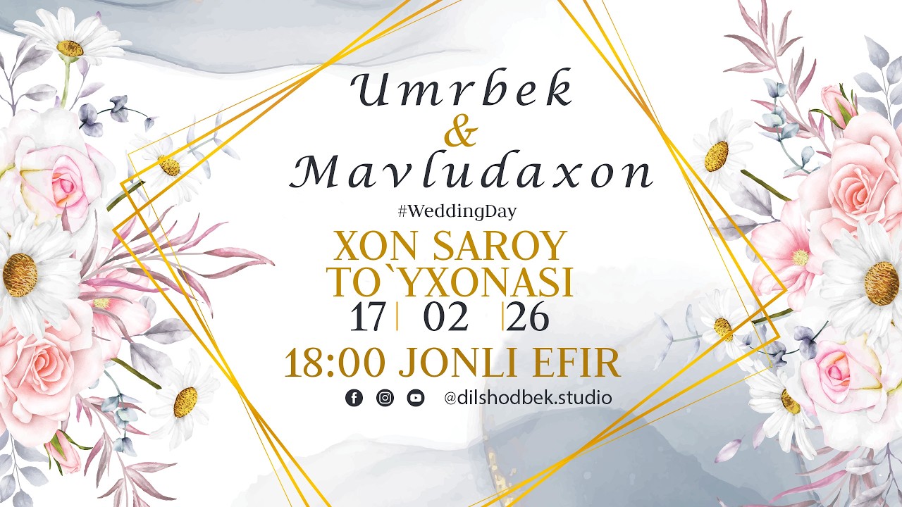 Umrbek & Mavludaxon | Nikoh to'y | Xon Saroy to'yxonasi | 17 02 2026