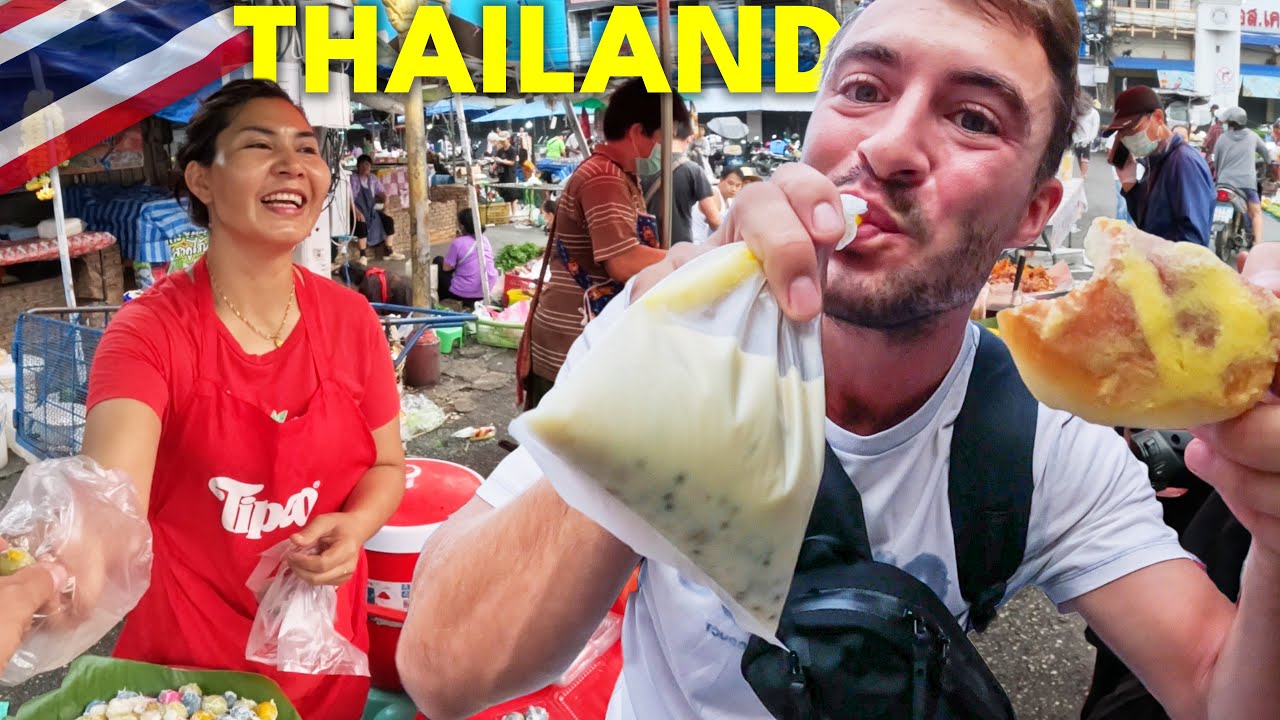 Local Thai Morning Market in Chiang Rai, Thailand 🇹🇭 Thai Street Food Tour 🇹🇭