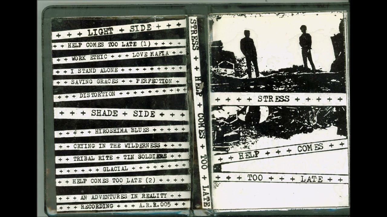 Stress &ndash; Help Comes Too Late [Kassette / Album/ UK/ 1983/ Adventures In Reality Recordings]