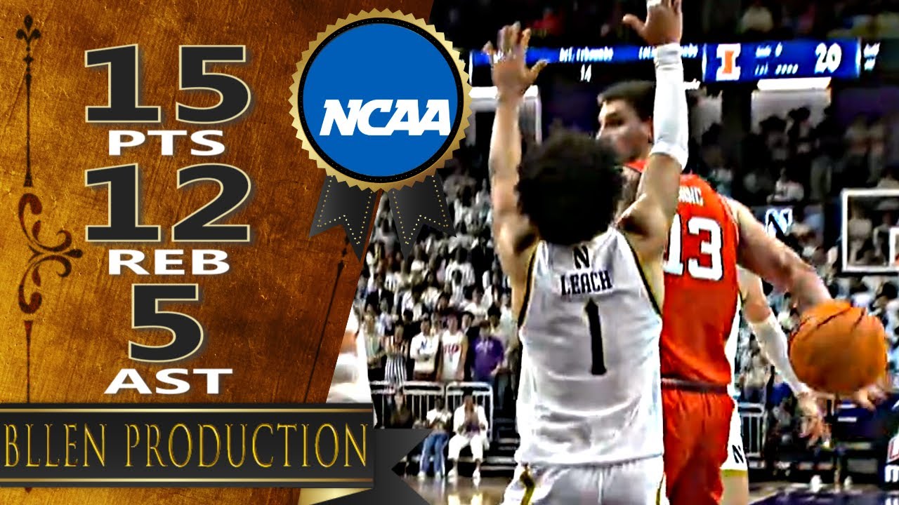 Tomislav Ivisic ('03) behind the back pass! - 15 Pts Highlights｜Illinois vs Northwestern｜2024.12.06