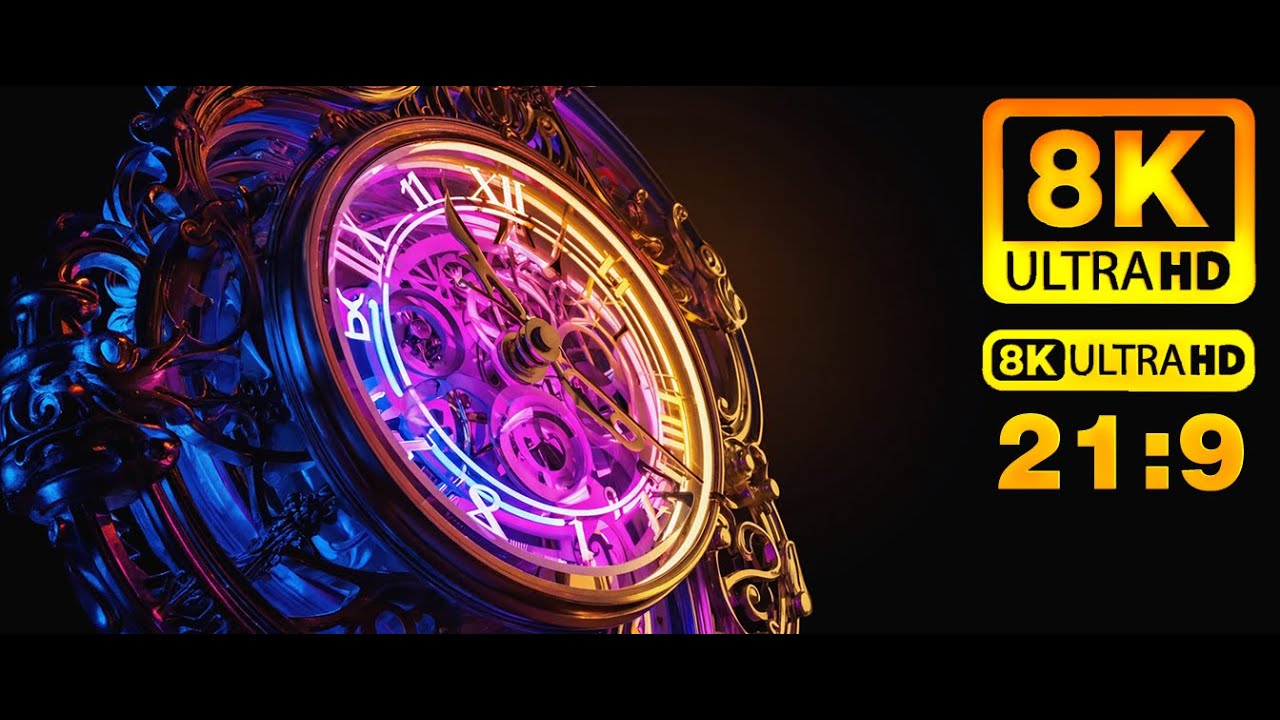 [21:9] 8K Luxury Gold Jewelry | Relaxing ASMR Tick-Tock Sounds - UltraHD