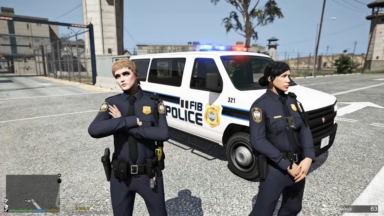 Gta 5 LSPDFR Let's Play As a FIB/FBI Female Police - Transport Convict To Bolingbroke State Prison!
