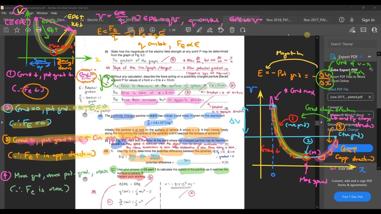 20.8 Question Discussion (Potential Gradient) | Electric Field (A2) | CAIE 9702 Physics