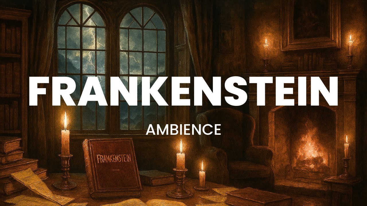 Frankenstein Ambience | Rain & Thunderstorm Sounds + Victorian Relaxing Music | Mary Shelley