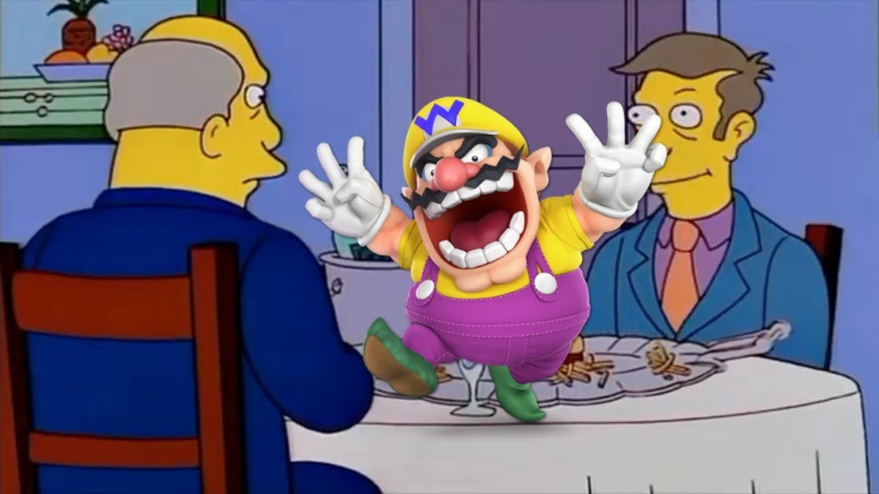 Steamed hams but the dialogue is replaced by Wario sound effects