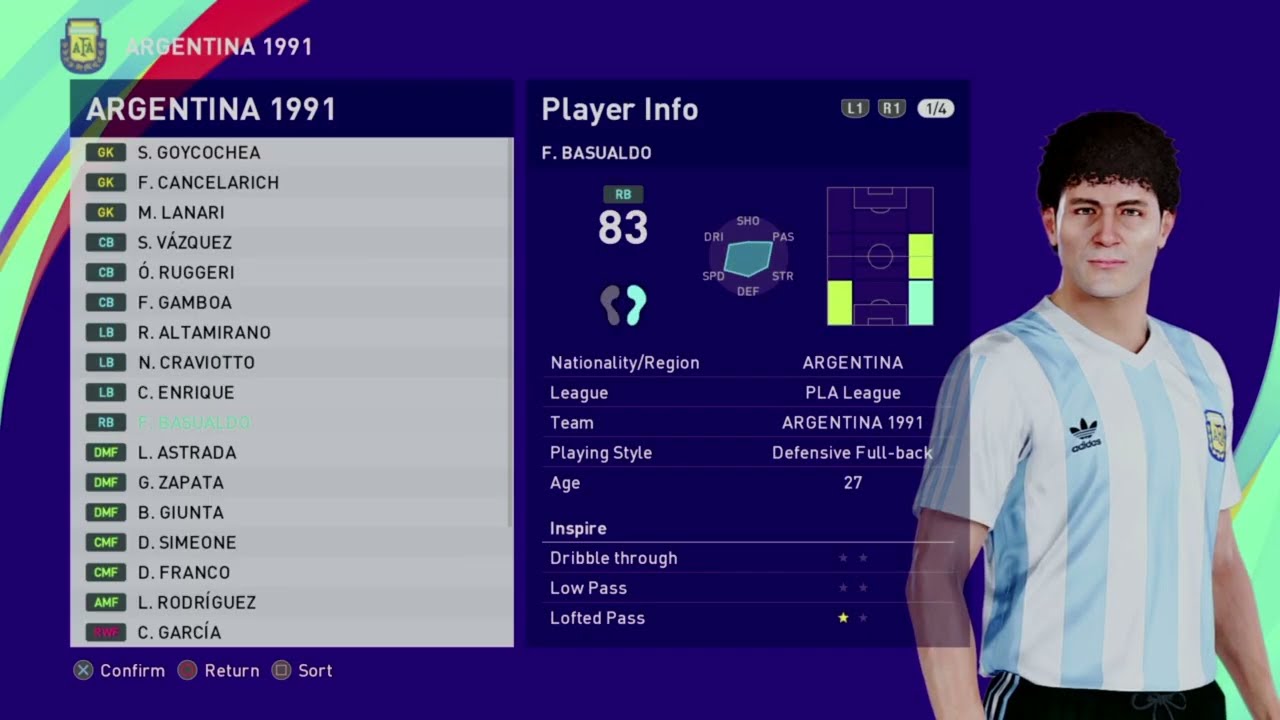 ARGENTINA 1991 - COPA AMERICA CHILE 1991 - GROUP A - PES 2021 PS4