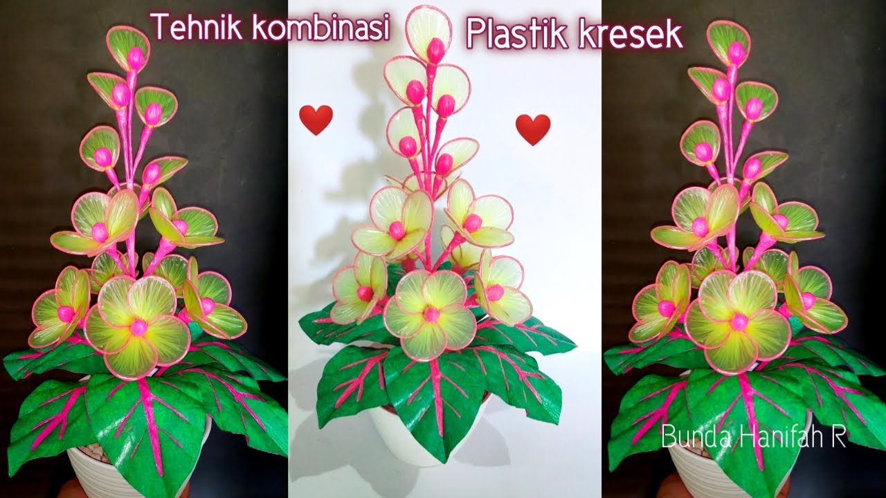 Seni membuat bunga cantik dari plastik kresek l Beautiful flowers plastic bag l best idea l crafting