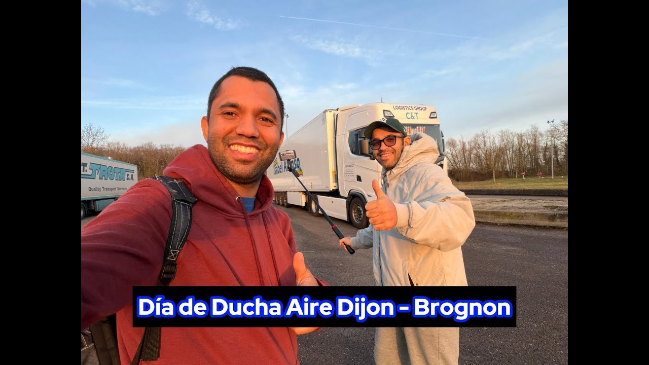 152 - 🚛 Dia a Dia de Caminhoneiro na Europa | Banho Quentinho GRÁTIS em Dijon 🇫🇷🌅
