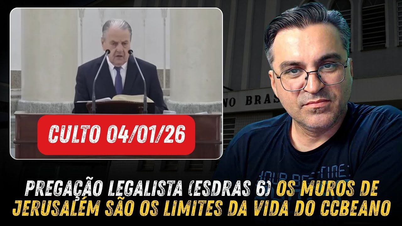 Ancião Lê Esdras 6 na CCB - Restaurando os muros de Jerusalém/CCB - Culto 04/01/2026