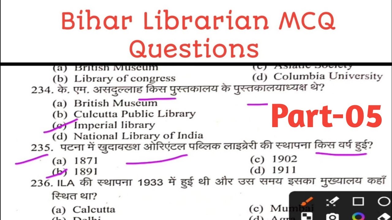 Library Science 50 MCQ Questions For Bihar Librarian (Question 201-251) || TGA Classes
