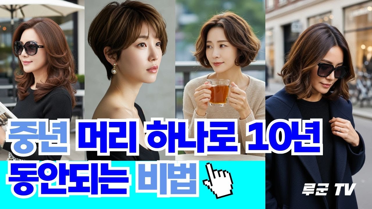 중장년 노안 동안 가르는 헤어스타일과 비법 #헤어스타일추천 #중년헤어스타일