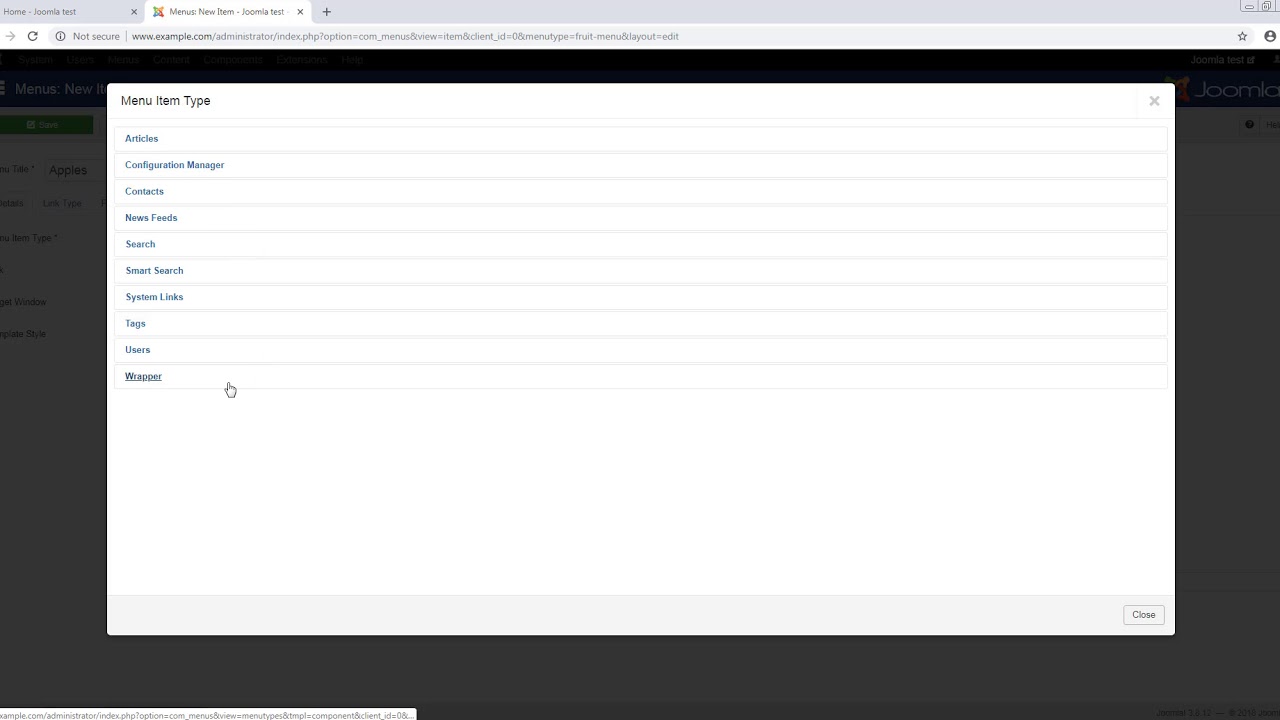 Joomla 3 Menu and menu items tutorial
