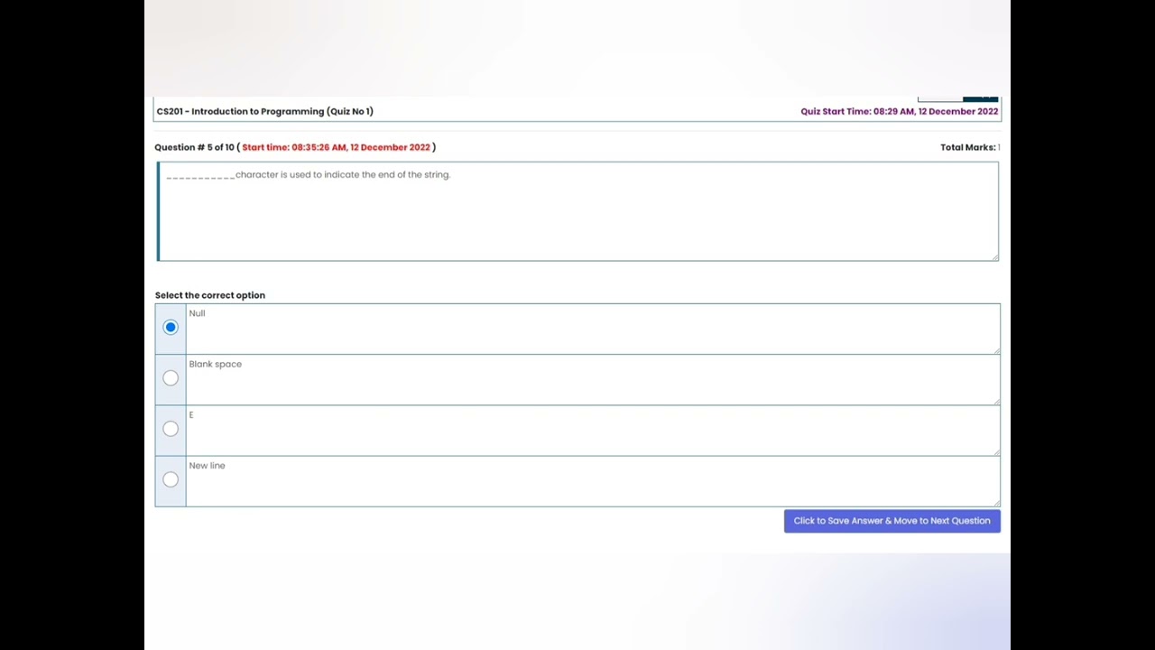 CS201 Quiz1 Fall2022