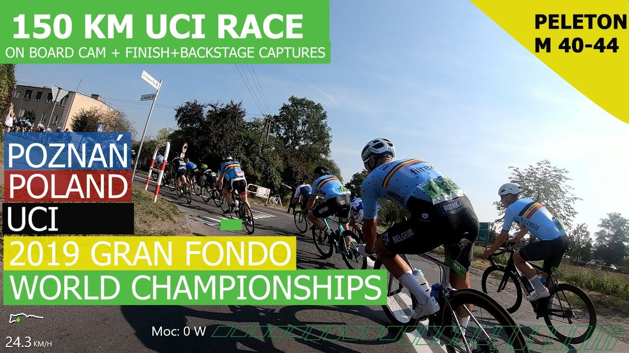 UCI Gran Fondo Poznan World Championships RACE 2019 (on board cam, finish, backstage footage)