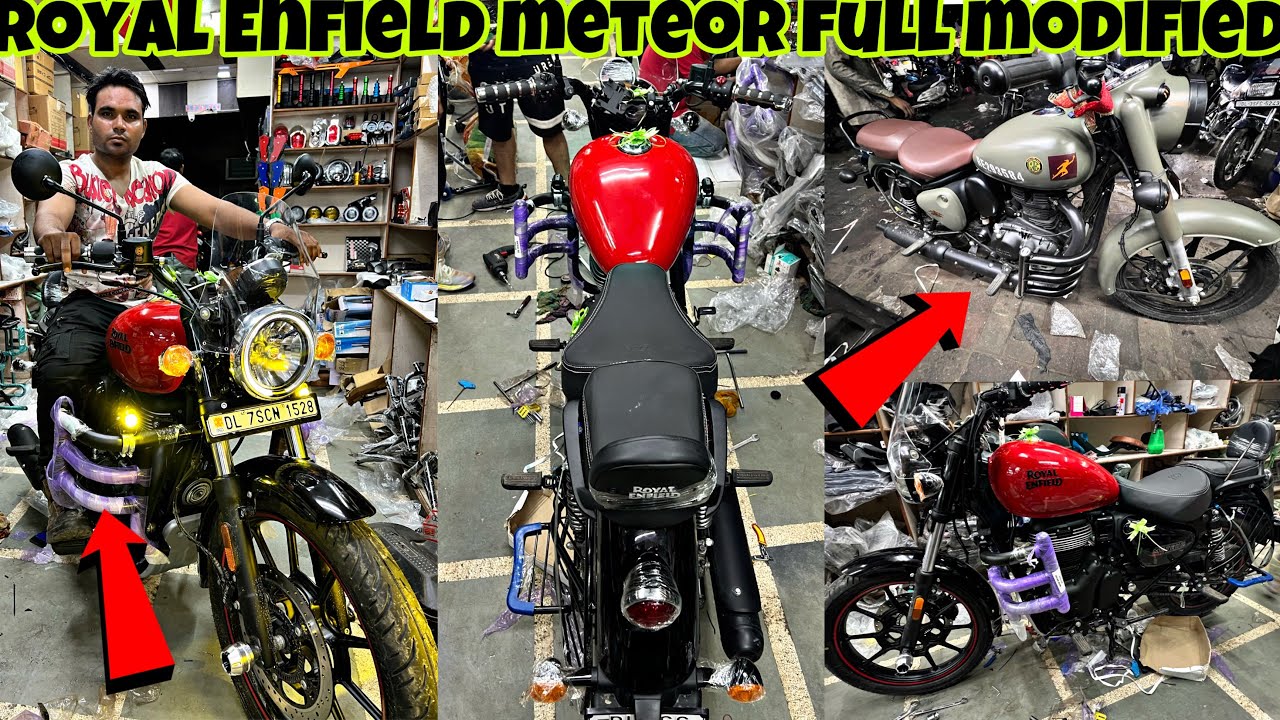 royal enfield meteor 350 full modifications | Bass model क़ो top model बाना दीया ॥Meteor modified
