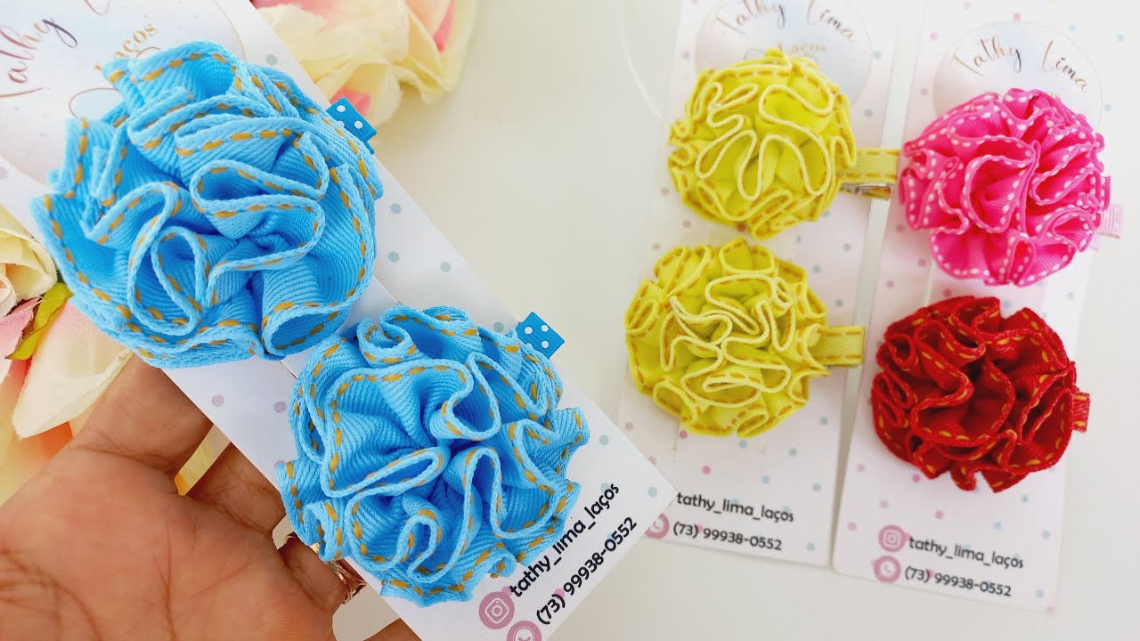 1 Metro De Fita N° 5 Pompom Flor(Fru-fru) Fácil e Econômico-diy-Pap